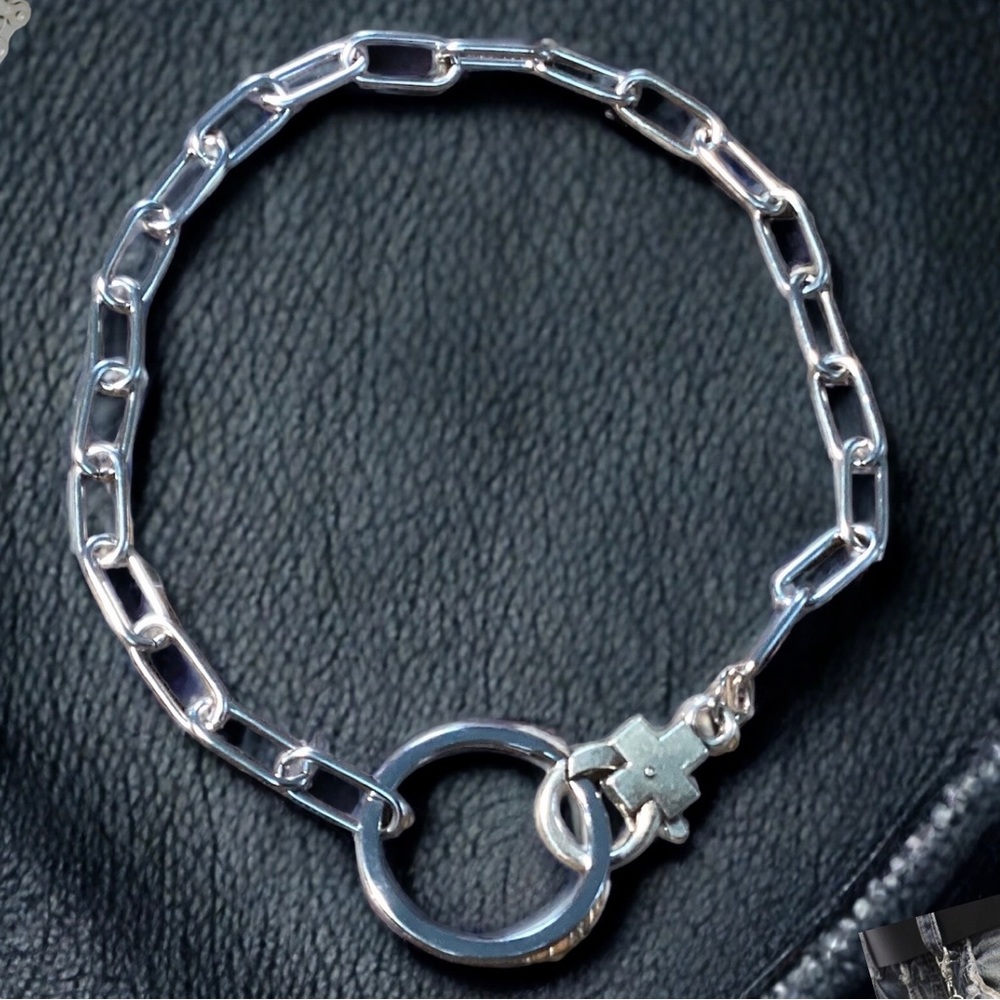 Choker Paper Clip Link Choker/Cross